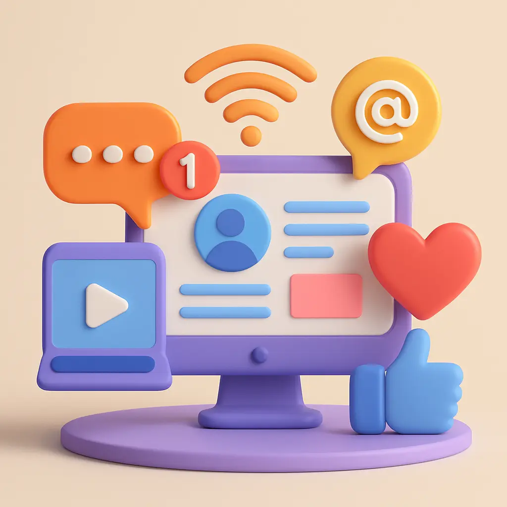 ilustrasi manfaat jasa pembuatan website, online pressence